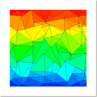 rainbow triangle mosaic Posters and Art